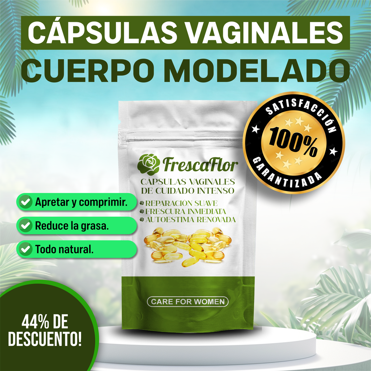 Fresca Flor - Cápsulas Reparadoras Vaginales